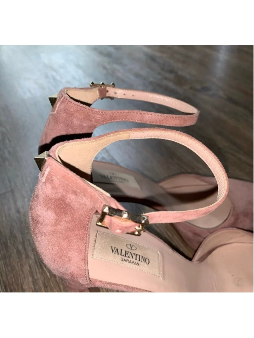 Valentino Dusty Rose Heels with Rockstud